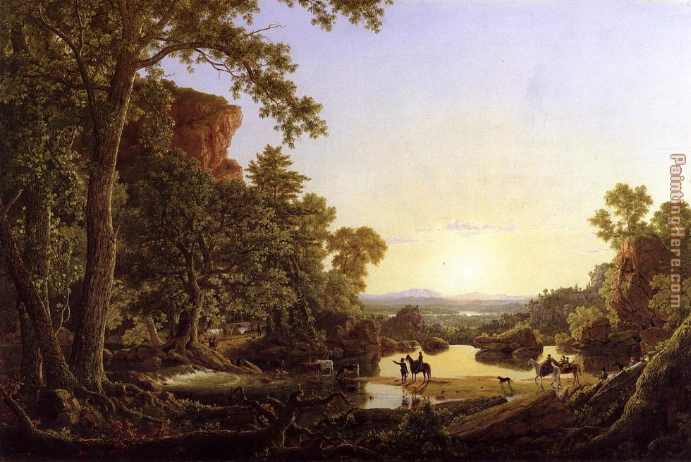 Hooker and Company Journeying through the Wilderness from Plymouth to Hartford painting - Frederic Edwin Church Hooker and Company Journeying through the Wilderness from Plymouth to Hartford art painting